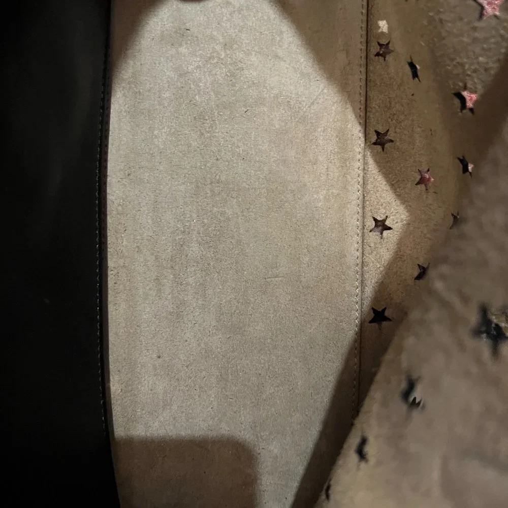 ** JIMMY CHOO Pimlico Star Punching Shoulder Open Tote Bag ** - Picture 12 of 16